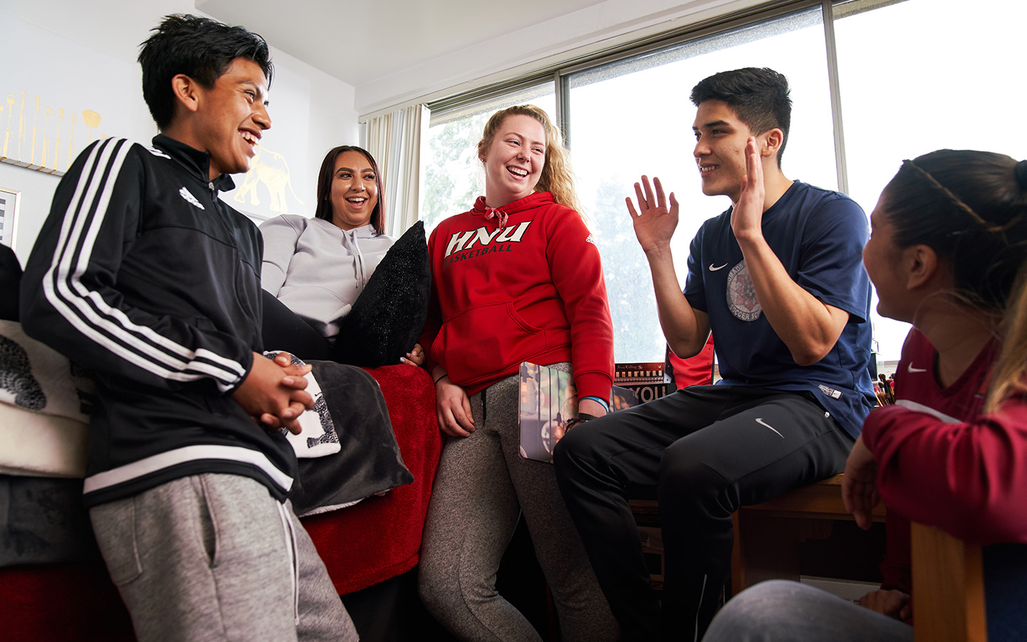 Students socializing
